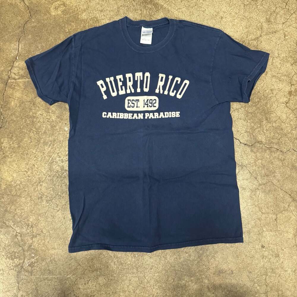 Gildan Heavy Cotton Puerto Rico Est. 1492 Caribbean Paradise T-Shirt